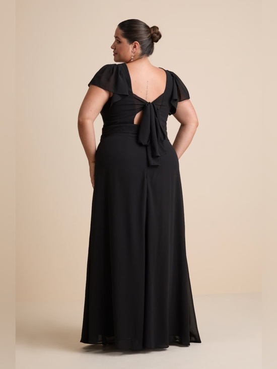 Lulus Dresses & Skirts - LULU'S Simply Delightful Black
Tie-Back Flutter Sleeve Maxi
Dress